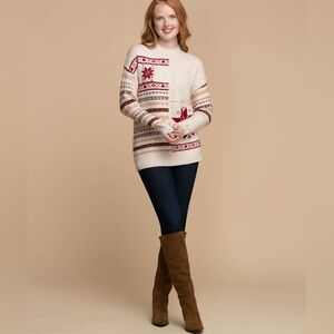 American Eagle Sweater Nordic Fair Oversized Cream sweater